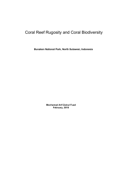 Coral Reef Rugosity and Coral Biodiversity