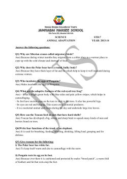 SCIENCE STD:7 ANIMAL ADAPTATION YEAR: 2013