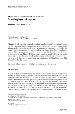 Hack-proof synchronization protocol for multi