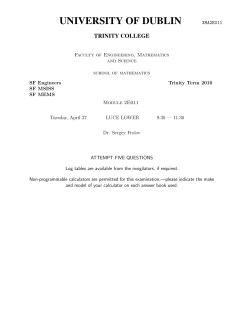 Solutions to questions from the 2010 final exam