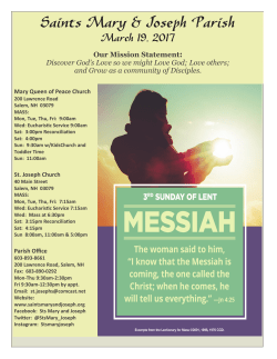 March 19, 2017 - Saints Mary and Joseph Parish