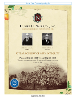 Know Your Commodity&mdash;Apples