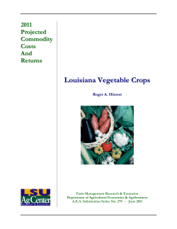 Louisiana Vegetable Crops