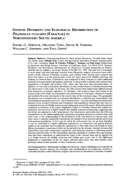 Genetic diversity and ecological distribution of
