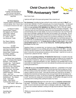 May 2007 - Unity Church of Greater Rochester