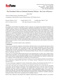 The President`s Role on National Security Policies