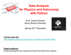 Data Analysis 1  - Stony Brook University