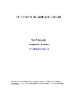 An Overview of the Social Norms Approach