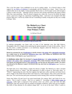 The Michel-Levy Chart Proves that Light has Four Primary Colors