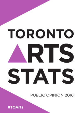 Toronto Art Stats: Public Opinion 2016