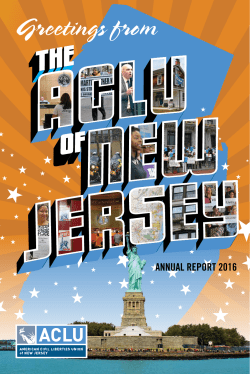 our annual report - ACLU-NJ