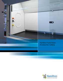 Hamilton Fume Hood Accessories Catalog