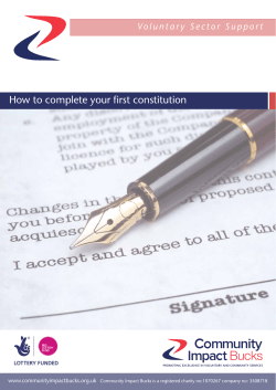 How to complete your first constitution