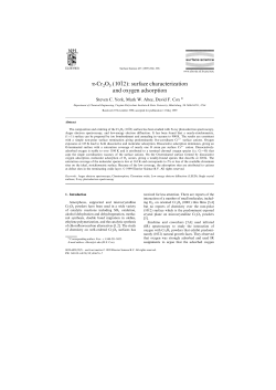 a-Cr 2 O 3 (101:2): surface characterization and oxygen adsorption