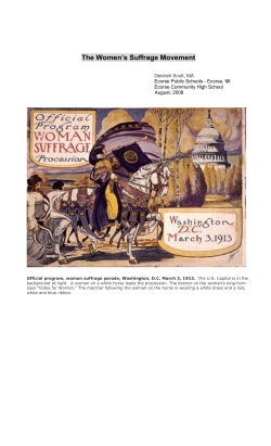 The Women`s Suffrage Movement