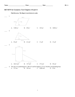 REVIEW for Geometry Test Chapters 10 and 11