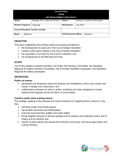 Council Policy - City of Greater Geraldton