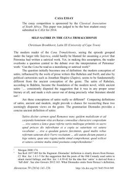 Self-satire in the Cena Trimalchionis