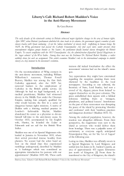 Richard Robert Madden`s Voice in the Anti