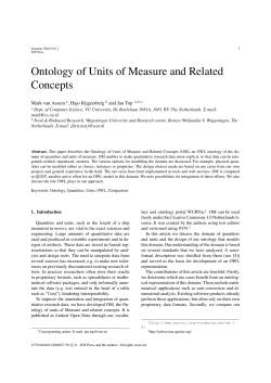 Ontology of Units of Measure and Related Concepts