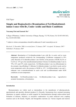 Simple and Regioselective Bromination of 5,6-Disubstitutedindan