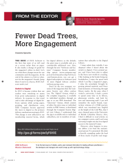 Fewer Dead Trees, More Engagement