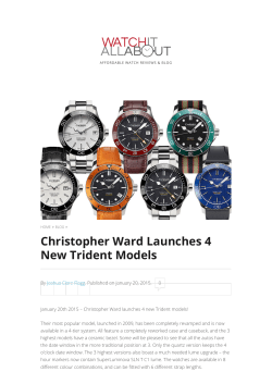 Christopher Ward Launches 4 New Trident Models