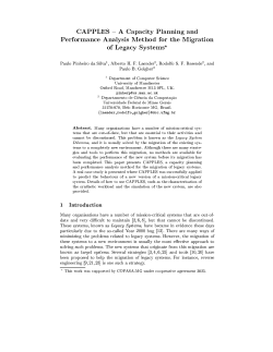 CAPPLES - A Capacity Planning and Performance