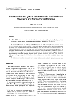 Neotectonics and glacial deformation in the Karakoram Mountains