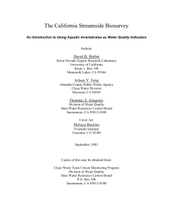 The California Streamside Biosurvey