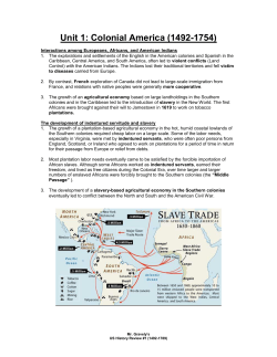 Unit 1: Colonial America (1492-1754)