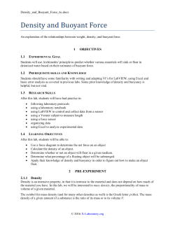 Density and Buoyant Force - X