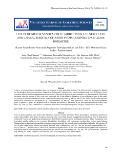 effect of silver nanoparticle addition on the structure and