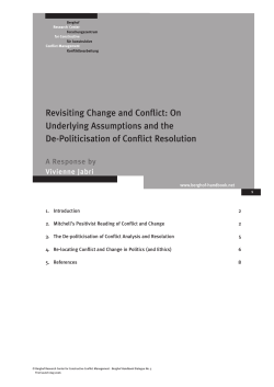 Revisiting Change and Conflict: On Underlying Assumptions and the