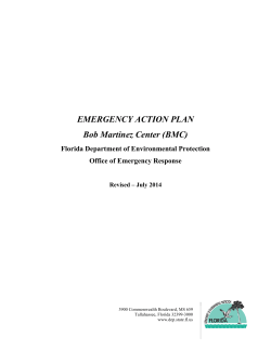 EMERGENCY ACTION PLAN Bob Martinez Center (BMC)