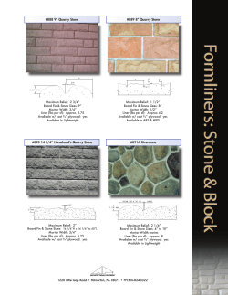 #889 8&rdquo; Quarry Stone #888 9&rdquo; Quarry Stone #890 14 3/4