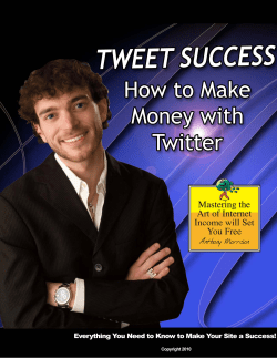 Making Money With Twitter