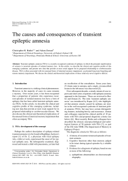 The causes and consequences of transient epileptic amnesia