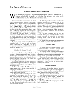 The Game of Proverbs
