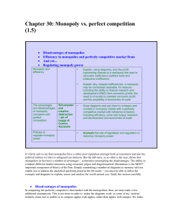 Monopoly vs. perfect competition (1.5)