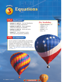 Chapter 3: Equations