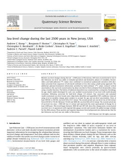 Sea-level change during the last 2500 years in New Jersey, USA