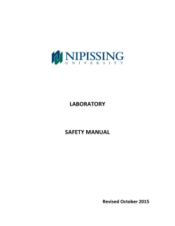 NU Lab Safety Manual Rev. Oct 2015
