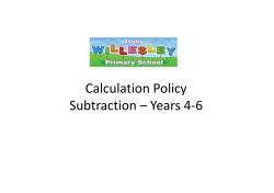 Subtraction - Year 4 to 6