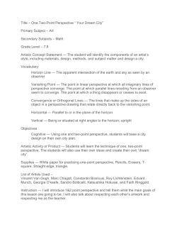 Title &ndash; One,Two-Point Perspective ― Your Dream City‖ Primary