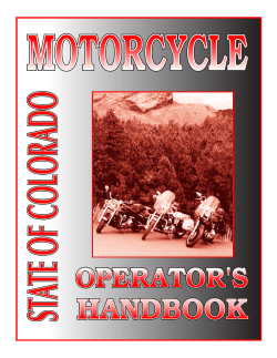 Motorcycle Handbook - Mountain States Driver`s Education