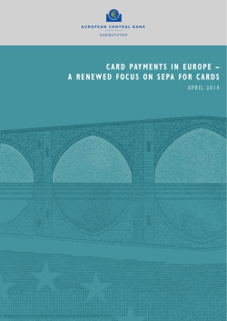 card payments in europe &ndash; a renewed focus on - ECB
