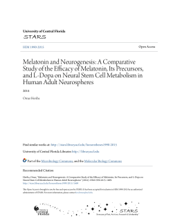 Melatonin and Neurogenesis: A Comparative Study of the