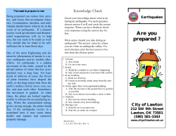 earthquake - City of Lawton