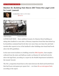 Stanton St. Building Had Above 200 Times the Legal Limit for Lead